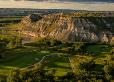 Medora's Bully Pulpit Golf Course Aerial 