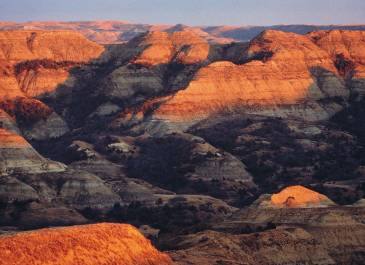 Burning Hills Badlands in Theodore Roosevelt National Park