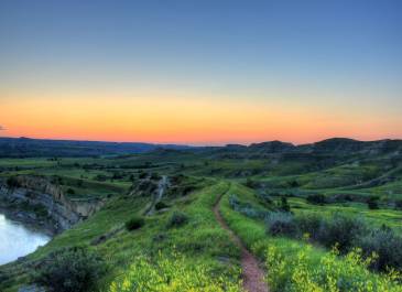 Sunset over Theodore Roosevelt National Park
