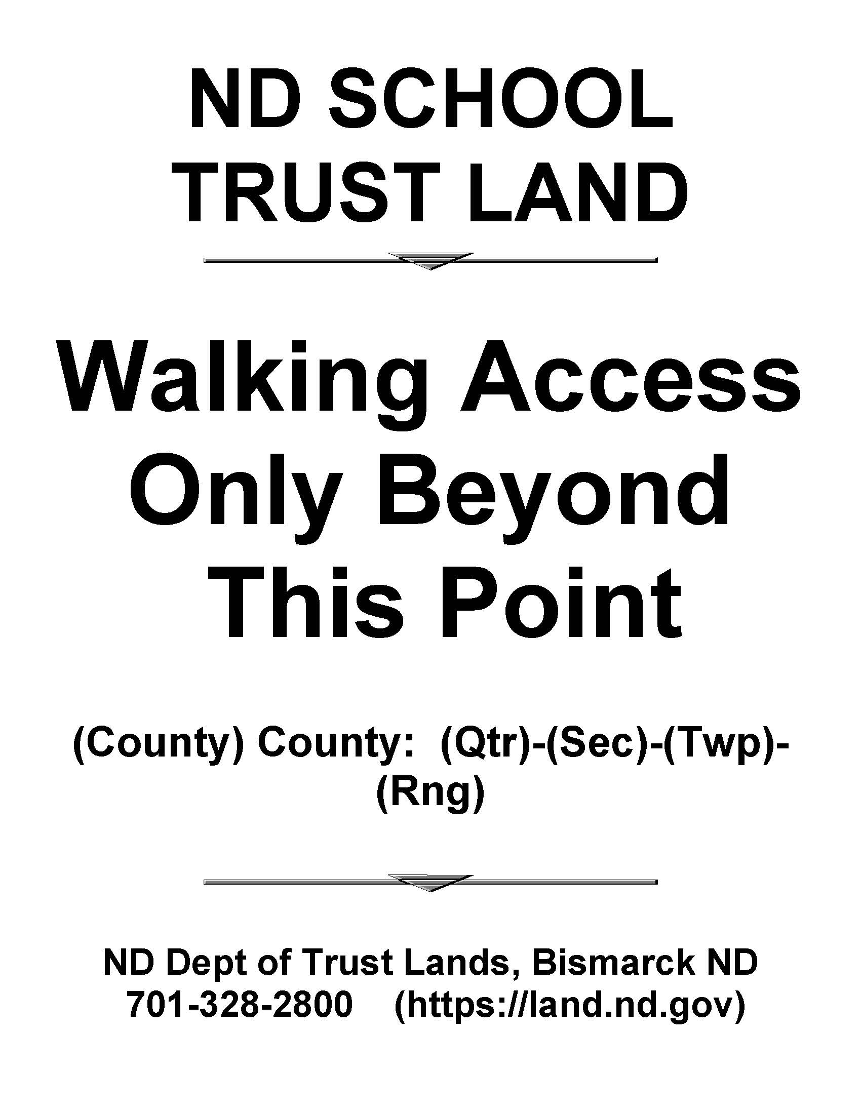 Walking Access Sign