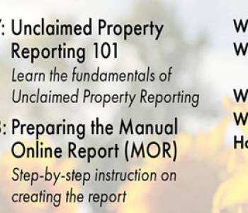 Unclaimed Property Holder Education Opportunities